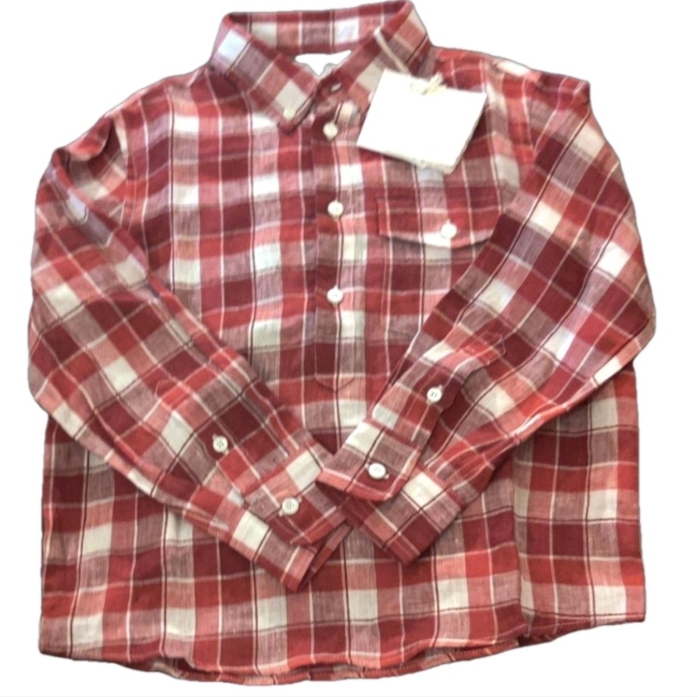 Brunello Cucinelli Boys Linen Shirt NWT Size 6